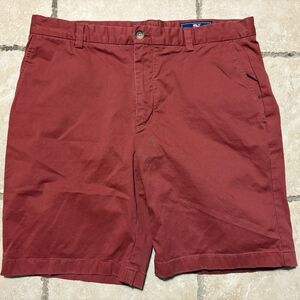 VINEYARD VINES MEN’S STRETCH BREAKER SHORTS 9" ROSEWOOD RED SIZE 36.